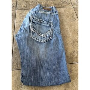 BKE Buckle Jeans Carter Men's 28R Light Wash  Denim Fit 32X30 Bottom Been Hem